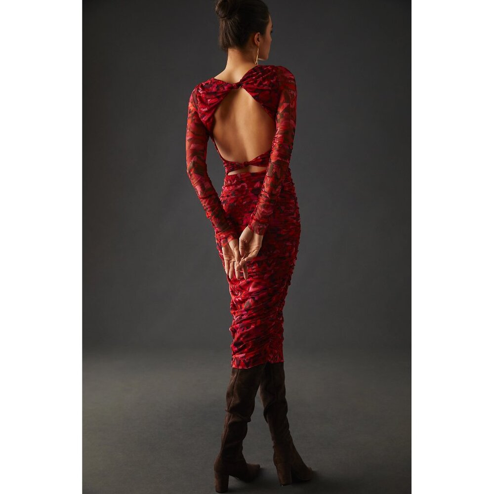 NWT Misa x Anthropologie Iselin Mesh Midi Dress